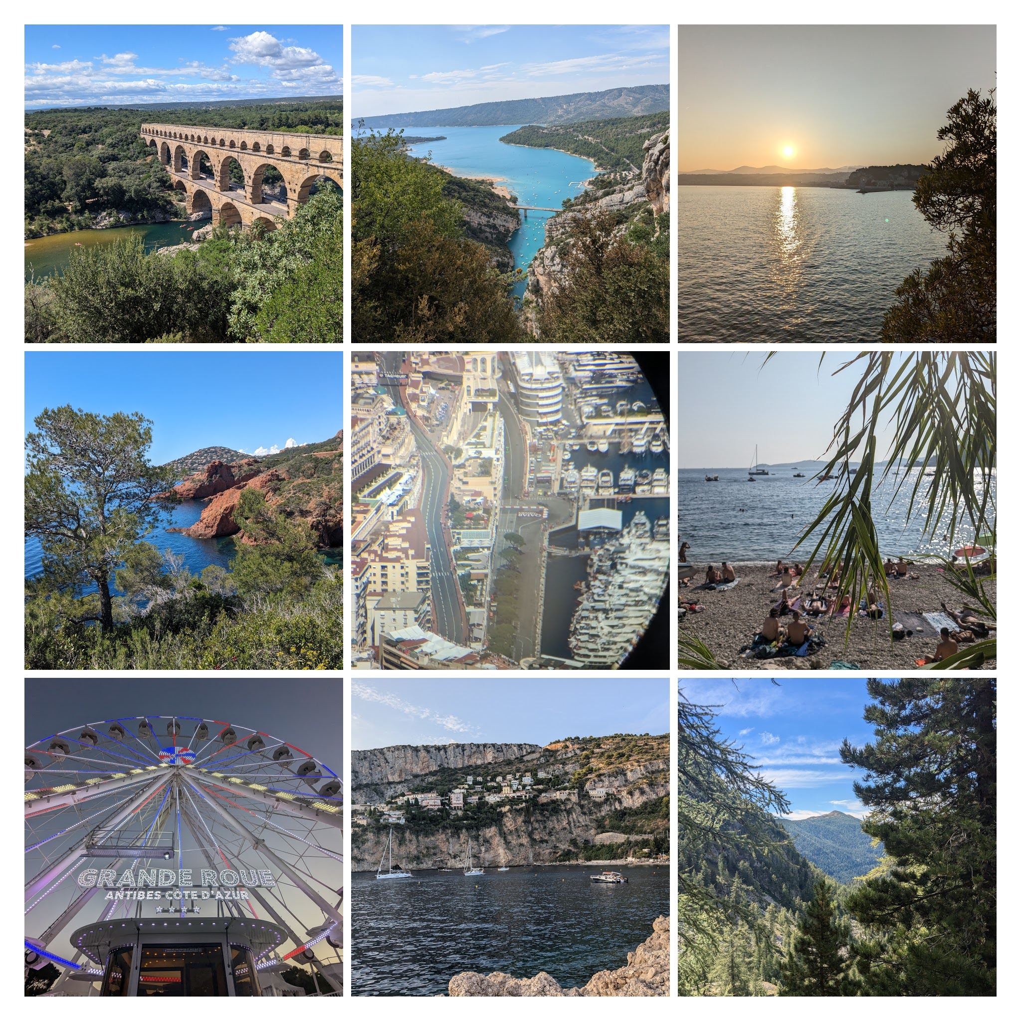 Collage of images from France